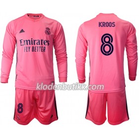 Real Madrid Toni Kroos 8 Barn Bortedraktsett 2020-2021 Langermet (+ Korte bukser)